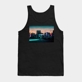 Tokyo City Street View With Neon signs / Tokyo, Japan Tank Top